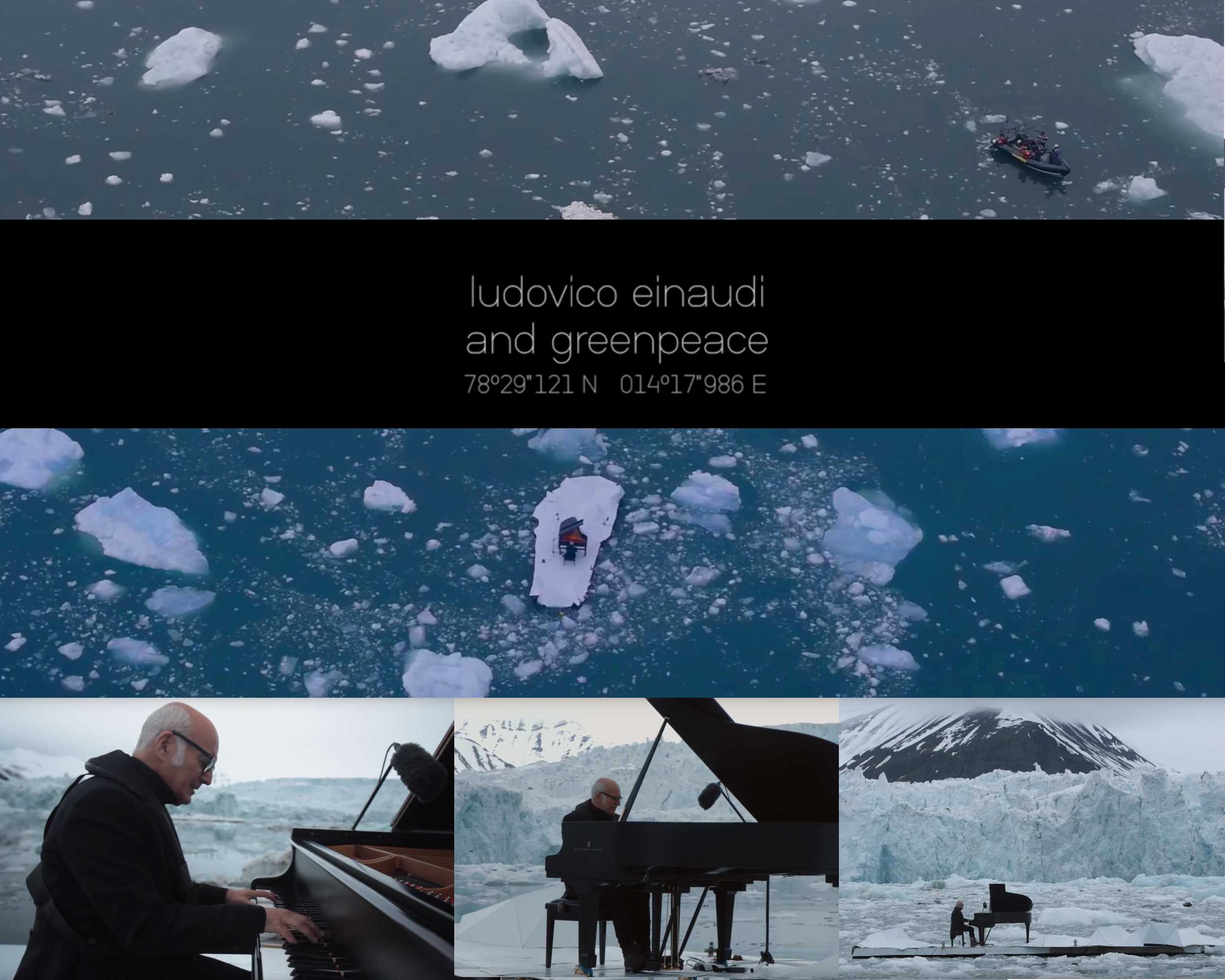 Ludovico Einaudi Elegy for the Arctic offizieller Video live mit Greenpeace am Wahlenbergbreen Gletscher